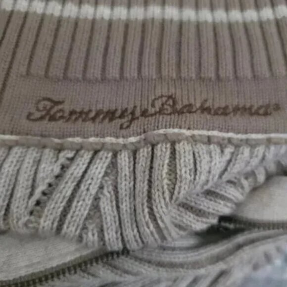 Tommy Bahama XL Half Zip Pullover Sweater Size XL Cream Casual Knit - Picture 6 of 8